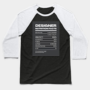 Designer Facts Baseball T-Shirt